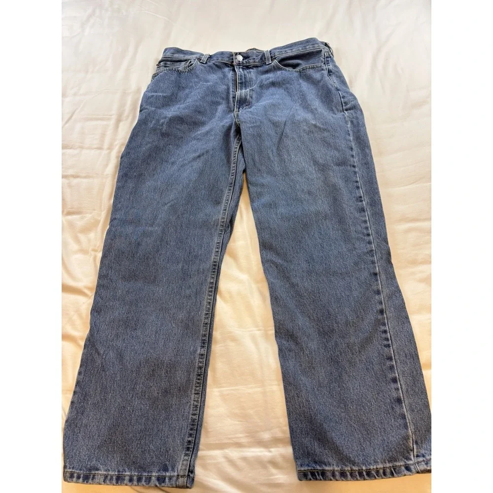 Levi's 550 Jeans 40x30 Exact Relaxed Straight Medium‎ Wash Denim Baggy 2 Pair